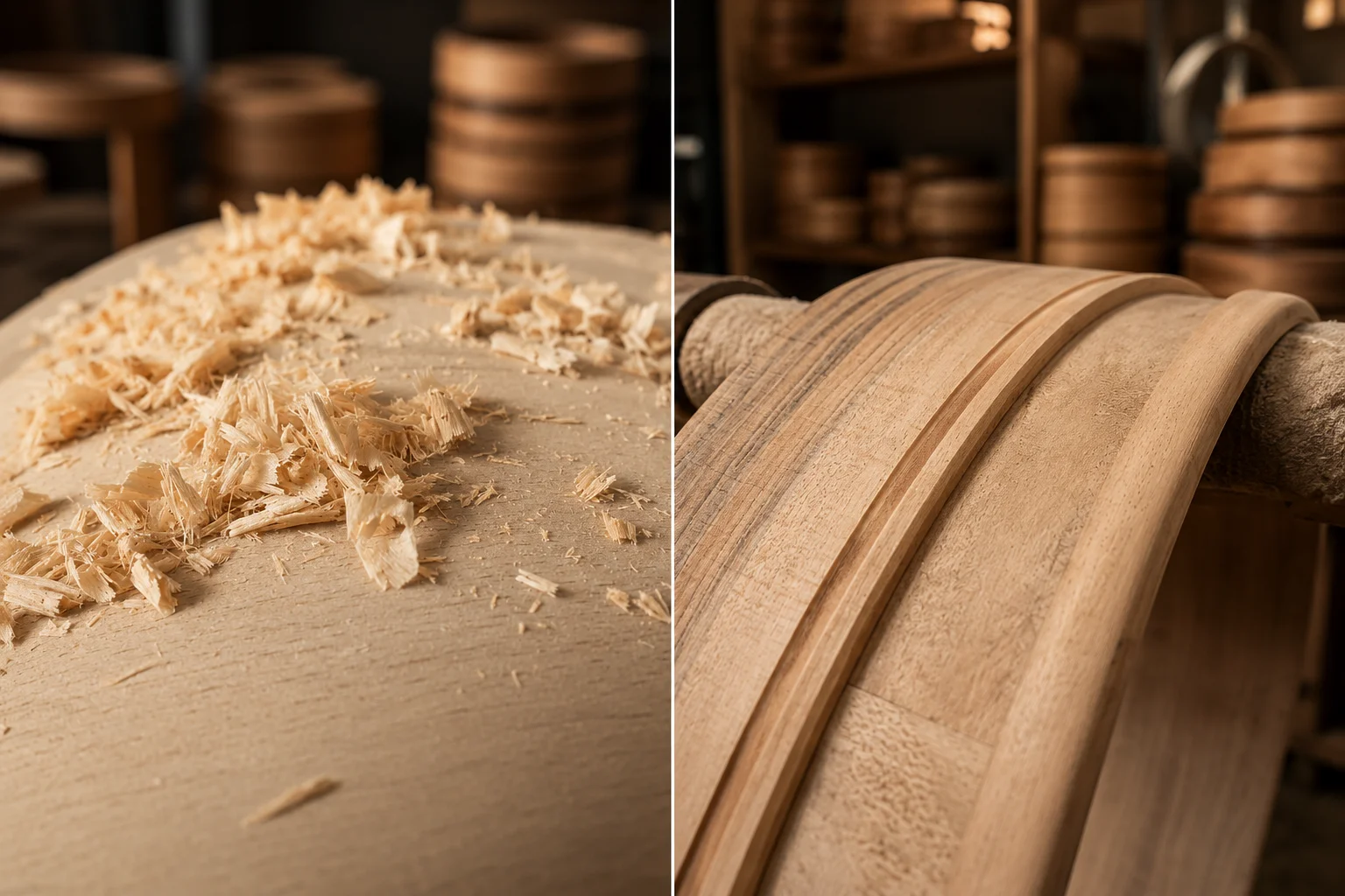 Handcrafted frame drum production at Salim Percussion